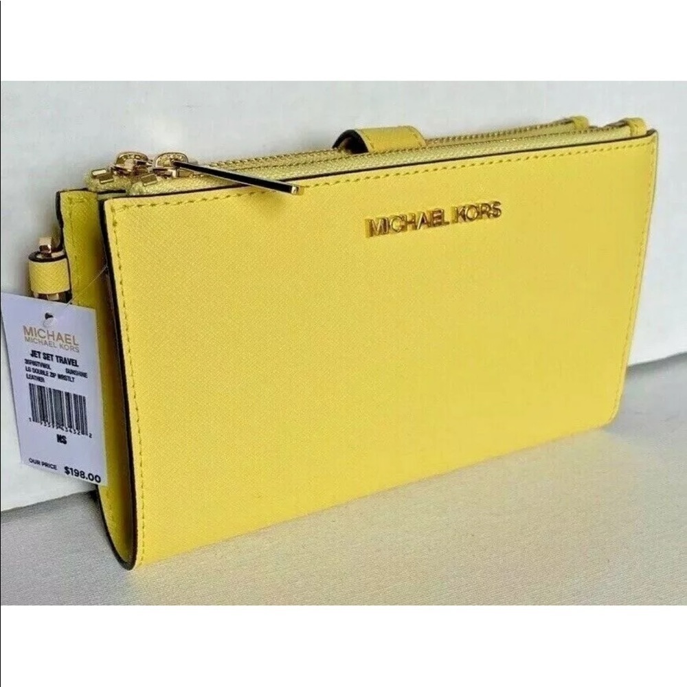 Michael Kors double zip wallet phone case wristlet